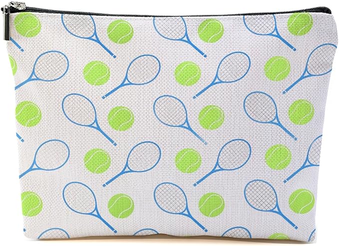 Blue Leaves Tennis Makeup Bag Inspirational Accessories Cosmetic Bag
