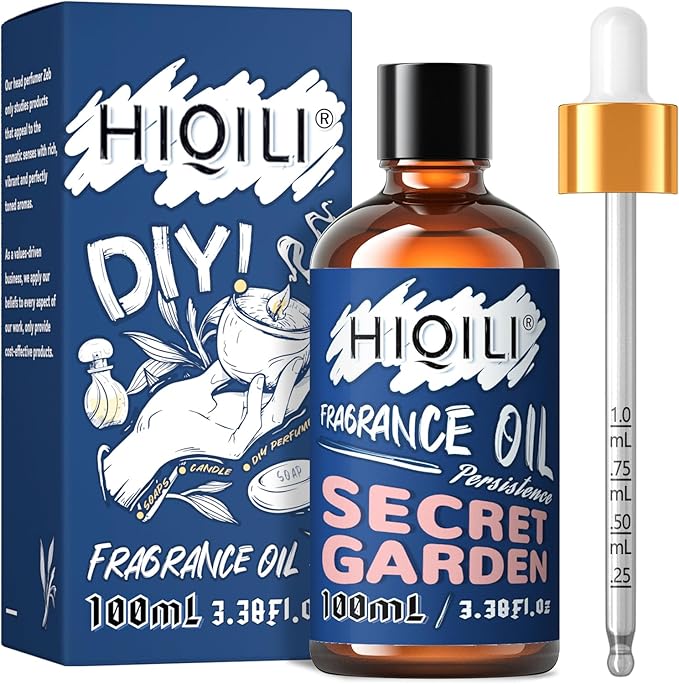 HIQILI Secret Garden Fragrance Oil for Diffuser, Candle & Soap