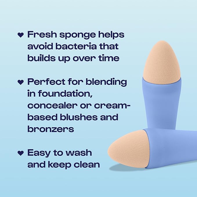 Alleyoop 4-in-1 Makeup Brush - Multi-Tasker Blending Sponge Refill 2-Pack