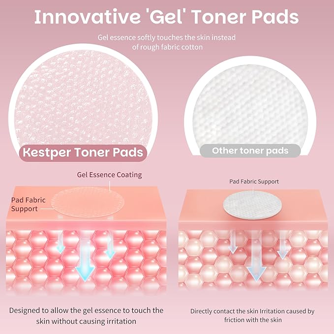 Kestper Collagen Gel Toner Pad for Face - Skin Firming,60 Pads
