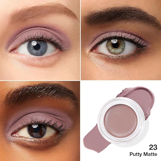 FeiCuiYun Single Cream Putty Matte Eyeshadow Palette Makeup, Natural Single Mini Instant Holographic Eyeshadow For Older Women, Sombras Crema Para Ojos, Talc, Paraben & Cruelty Free, 23