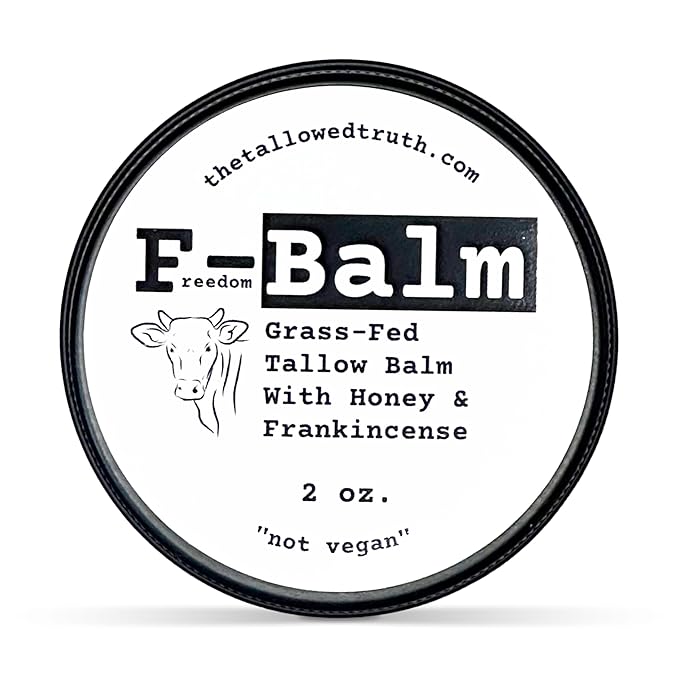 The Tallowed Truth Tallow and Honey Balm, Beef Tallow for Face, 2 oz