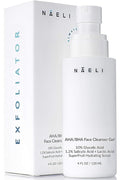 NAELI AHA/BHA Exfoliating Face Wash - 10% Glycolic Acid & Salicylic Acid Cleanser, Anti Aging Acne & Wrinkle Reducing Facial Exfoliant, Pore Minimizer & Brightening Gel