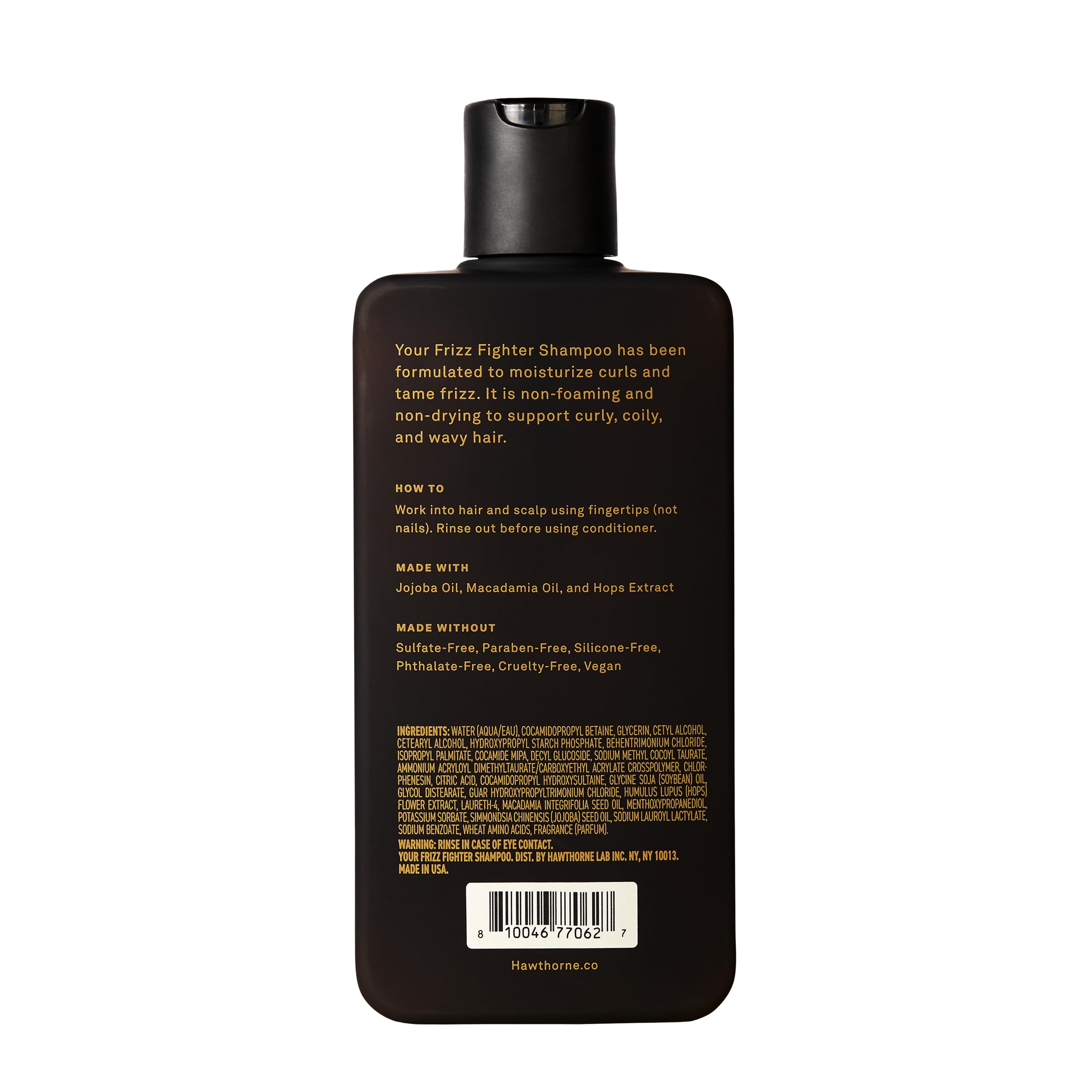 Hawthorne Frizz Fighter Shampoo. Mens Curly Hair Shampoo with Shea Butter and Coconut Oil to Hydrate Hair and Tame Frizz. Sulfate Free, Paraben Free, Mens All Natural Shampoo. 8 Fl. Oz. 2-Pack.