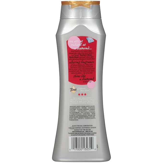 Tone Body Wash, Radiant Glow, 16 Fl Oz, 6-Pack