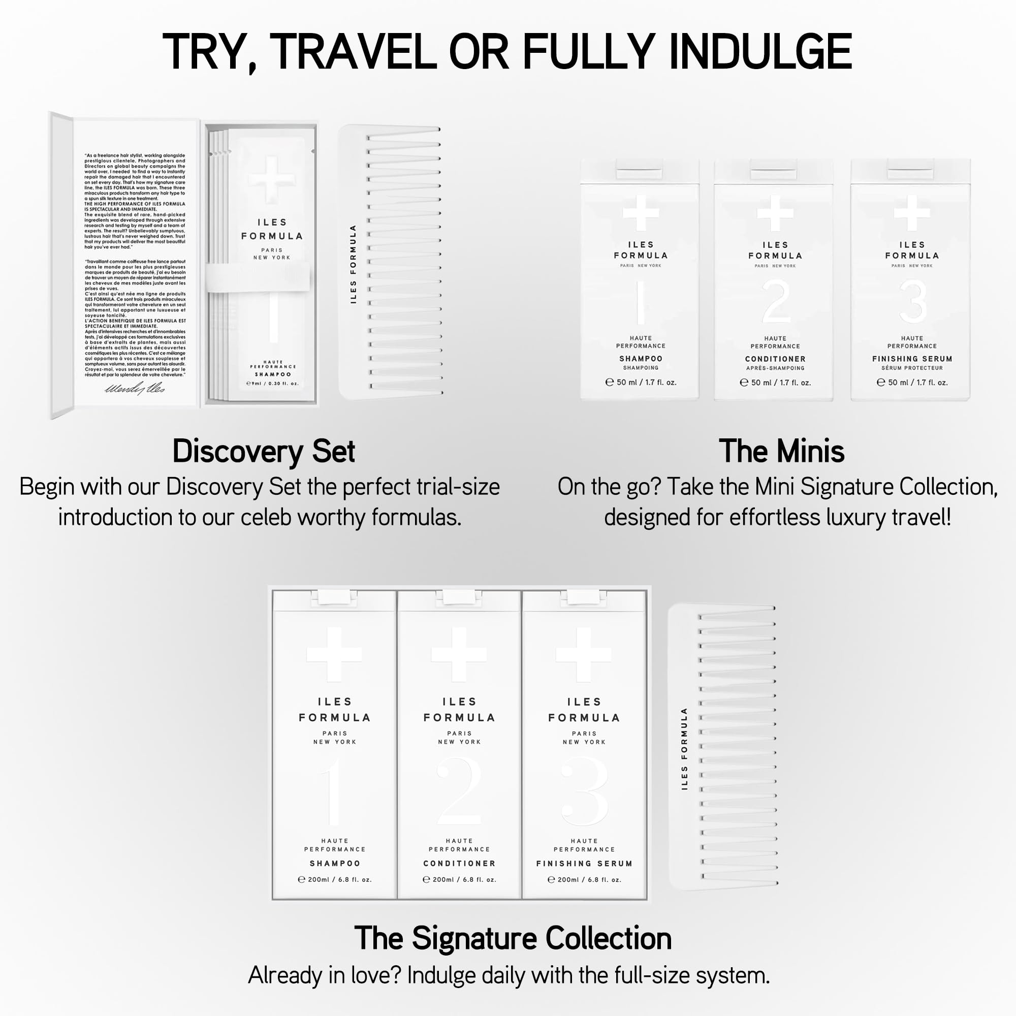 Iles Formula Signature Collection: Shampoo, Conditioner & Finishing Serum
