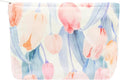 Flat Makeup Bag for Women,Zipper Cosmetic Pouch for Purse,Tulips Pink