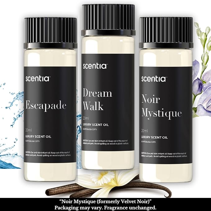 Scentia Luxury Fragrance Collection Diffuser Oils – 3×20 ml Aromatherapy Set | Premium Scents Inspired by 5-Star Destinations | Long Lasting Aroma, Gift-Ready Essential Oil Blend
