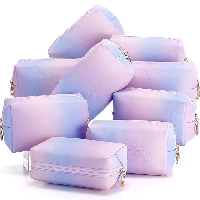Sanwuta 9 Pcs Makeup Bags Bulk Toiletry Case