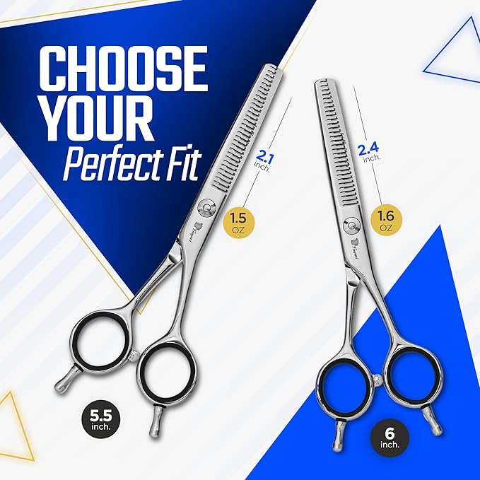 Fagaci Hair Thinning Scissors 6", 440C Steel Barber Thinning Shears