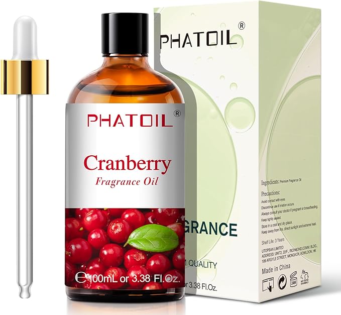 PHATOIL Cranberry Fragrance Oil for Diffuser Aromatherapy 3.38FL.OZ
