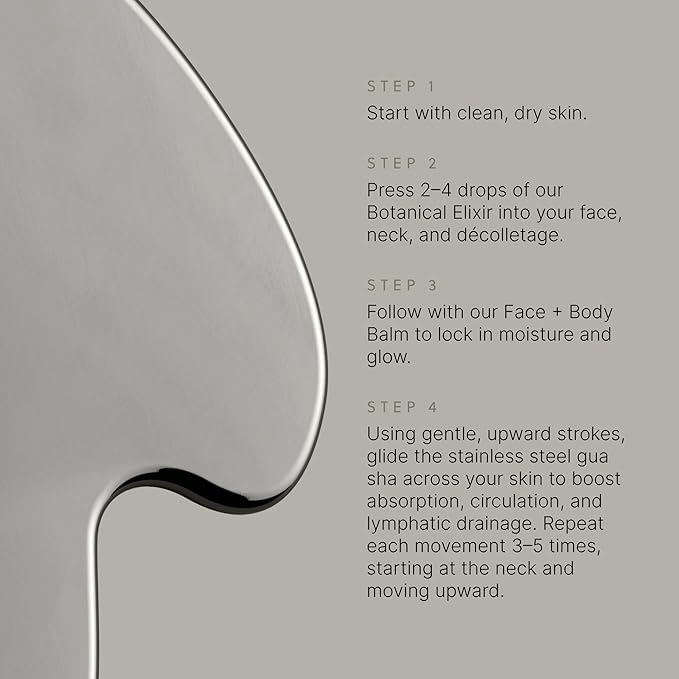 TALOVA 304 Stainless Steel Gua Sha Facial Tool, Face Massage Tool
