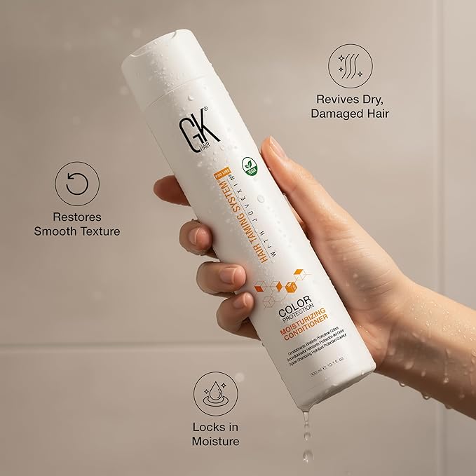 GK HAIR Keratin Shampoo and Conditioner set, Sulfate Free Moisturizing shampoo & conditioner for Color Treated Hair, Hydrating lightweight Formula for Dry, Damaged & Frizzy Hair 10.1oz each