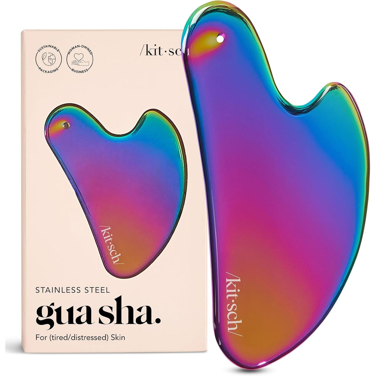 Kitsch Stainless Steel Guasha Tool for Face, Iridescent