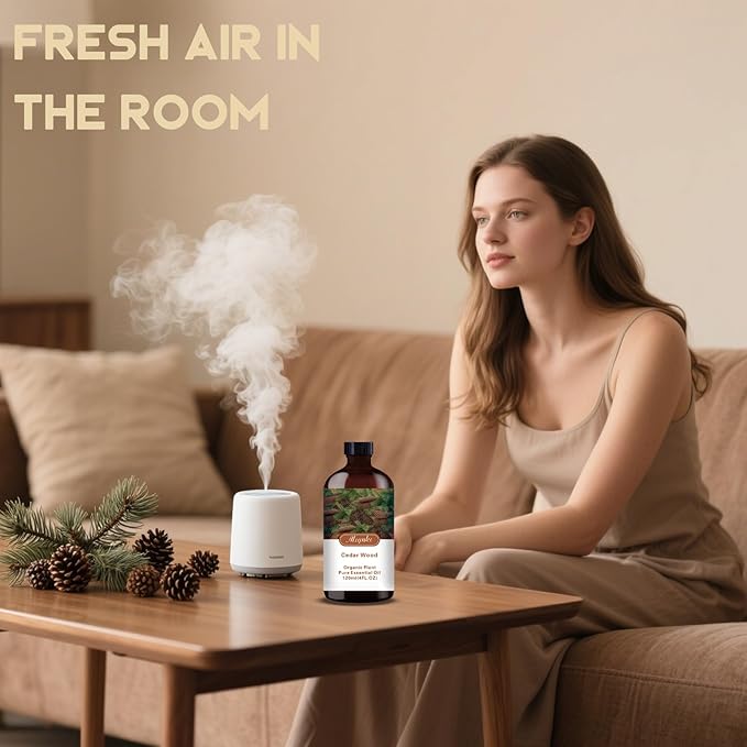 MLYNKL Cedarwood Essential Oil,Cedarwood Oil for Home Diffuser,4 fl oz