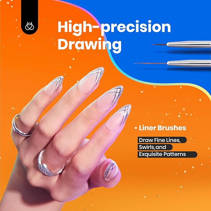 Beetles Gel Polish Nail Art Brushes, 6 Pcs Fingernail Art Design Pens