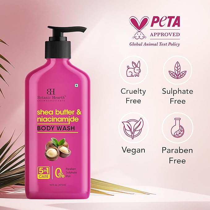 Botanic Hearth Shea Butter & Niacinamide Body Wash –16 fl oz