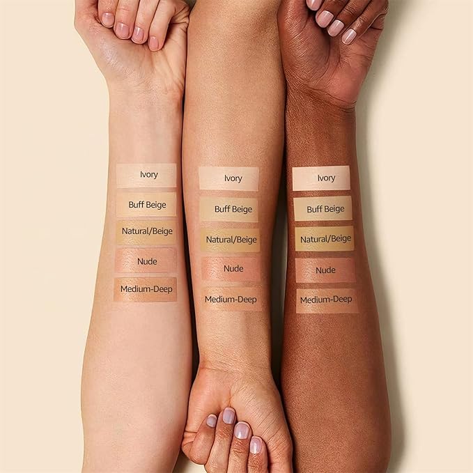 Cushion Foundation Concealer for Older Women CC Cream 2 PCS Buff Beige