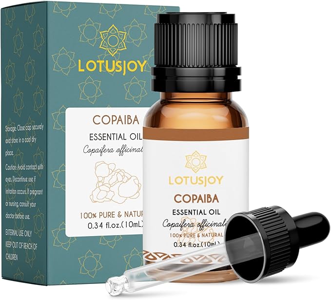 LOTUSJOY Copaiba Essential Oil, for Skin, Diffuser, Massage, 0.34 Oz