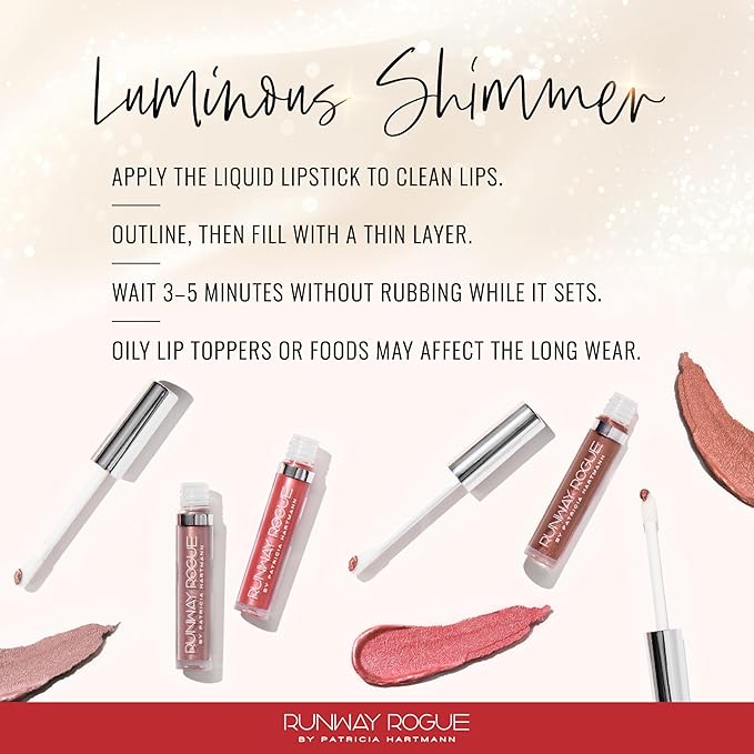 Runway Rogue Try Me x 3 Mini Long Wear Limited Edition Liquid Lipstick Set, Sunset Trio (‘Soft Light’, ‘Day Rate’, ‘Film Noir’)