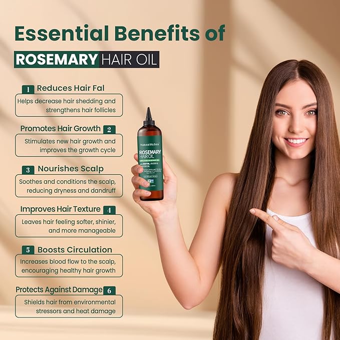 Pure Premium Rosemary Hair Growth Oil 8 Fl Oz