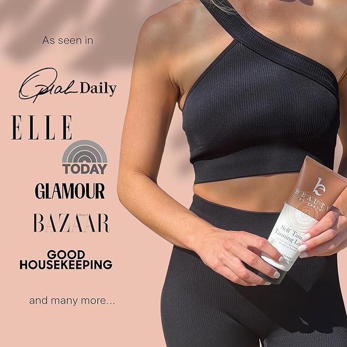 Tanning Lotion Self Tanner - USA Made with Natural and Organic Ingredients Non Toxic Sunless Browning Lotion, Best Gradual Tanner for Men and Women, Streak-Free Fake Tan (Light)