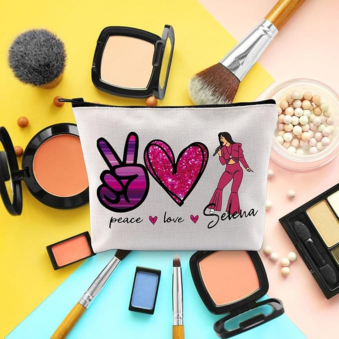 BLUPARK Song Makeup Bag Singer Fan Gift Music Inspired Cosmetic Bag (Peace Love Se)