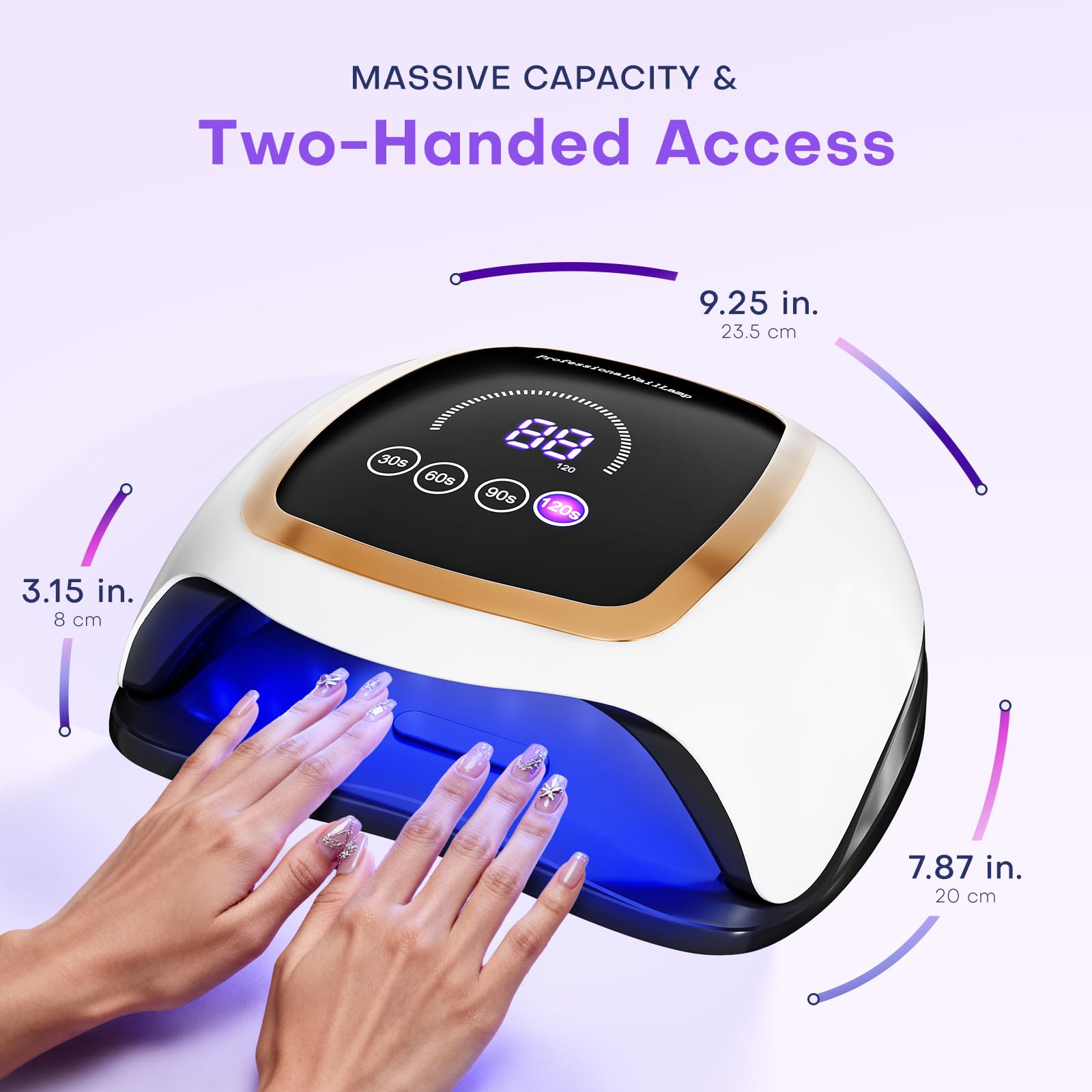 UV Nail Lamp, 180W LED Nail Dryer for Gel Polish, Touch Screen, 42 Beads