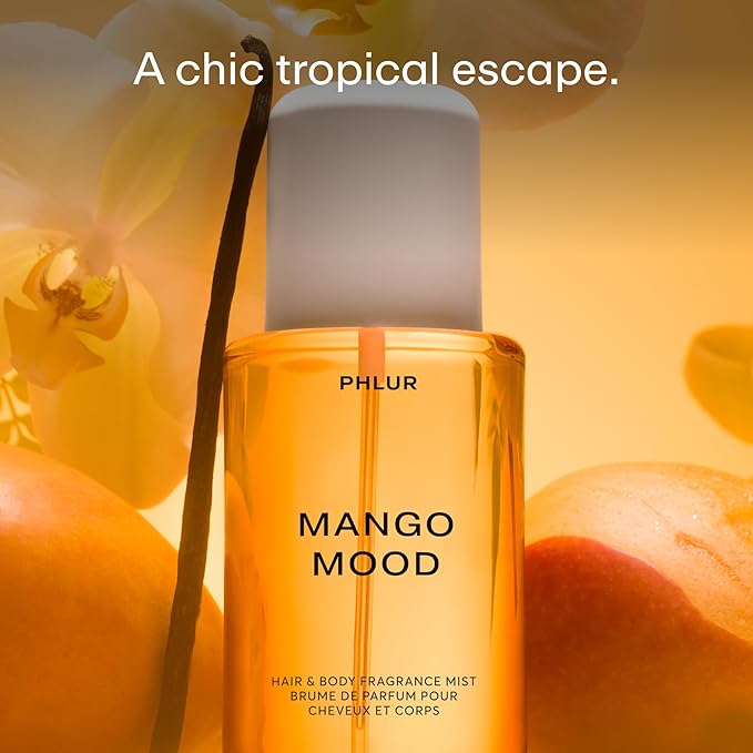 PHLUR Mango Mood Body Mist, 8 Fl Oz - Hair and Body Perfume for Women