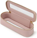 Popvibe Makeup Brush Travel Case Slim Makeup Bag for Women Clear Cosmetic Bag Cute Makeup Case Pink Toiletry Bag for Traveling Transparent Car Makeup Bag Aesthetic Makeup Brush Bag