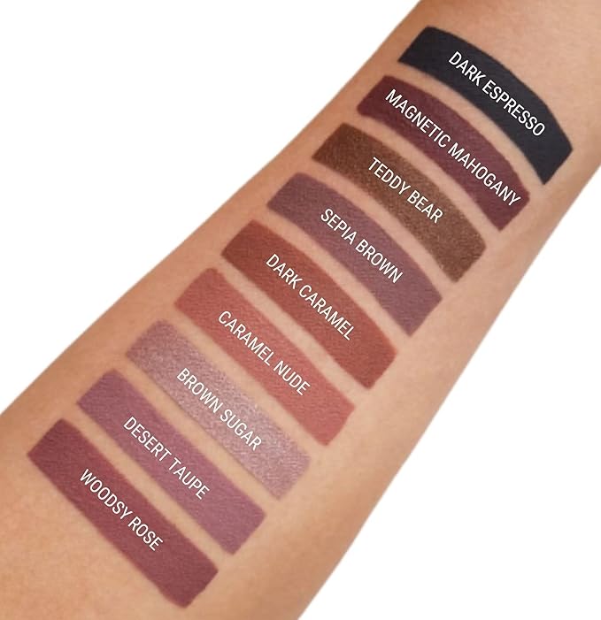Aromi Sepia Brown Matte Liquid Lipstick | Grey Brown Lip Color, Greige, Vegan and Cruelty-Free, Waterproof, Long-Lasting Lipstick, Dye-Free