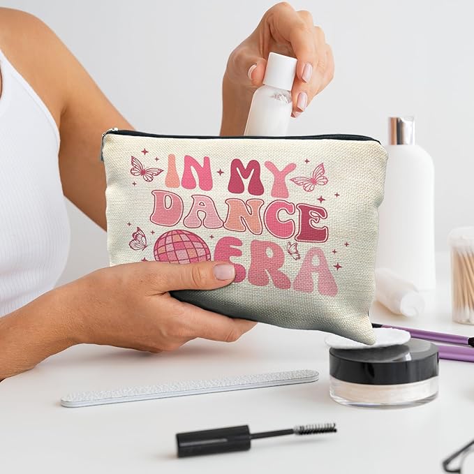 RYYCDOI Dance Makeup Bag, Dancer Gifts, Dance Teacher Gifts, Dance Stuff, Dance Team Gifts, Dance Stuff Accessories, in My Dance Era Cosmetic Bag Makeup Pouch