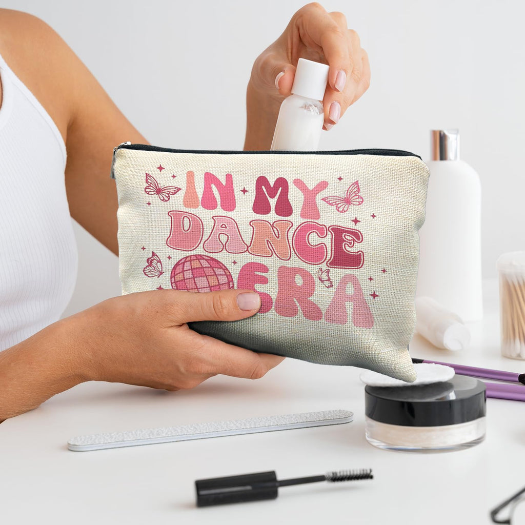 RYYCDOI Dance Makeup Bag, Dancer Gifts, Dance Teacher Gifts, Dance Stuff, Dance Team Gifts, Dance Stuff Accessories, in My Dance Era Cosmetic Bag Makeup Pouch