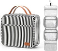 Bosidu Hanging Travel Toiletry Bag, Large Capacity Cosmetic Travel Toiletry Organizer for Women with 4 Compartments & 1 Sturdy Hook, Perfect for Daily Use/Christmas