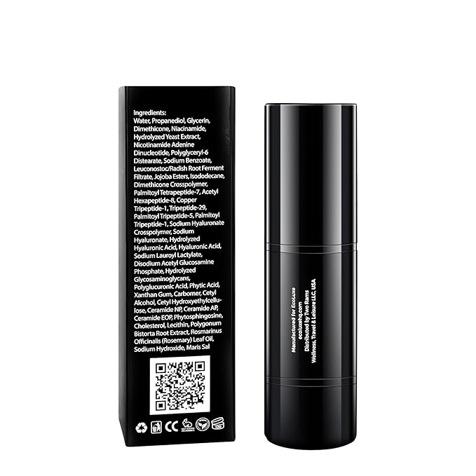 EcoLuxe Hyaluronic Acid Peptide Serum – 5x HA, NAD⁺, and Copper Peptides to Plump, Hydrate, and Firm. Boosts Radiance, Smooths Lines, and Supports Skin Renewal – Clean Vegan Formula