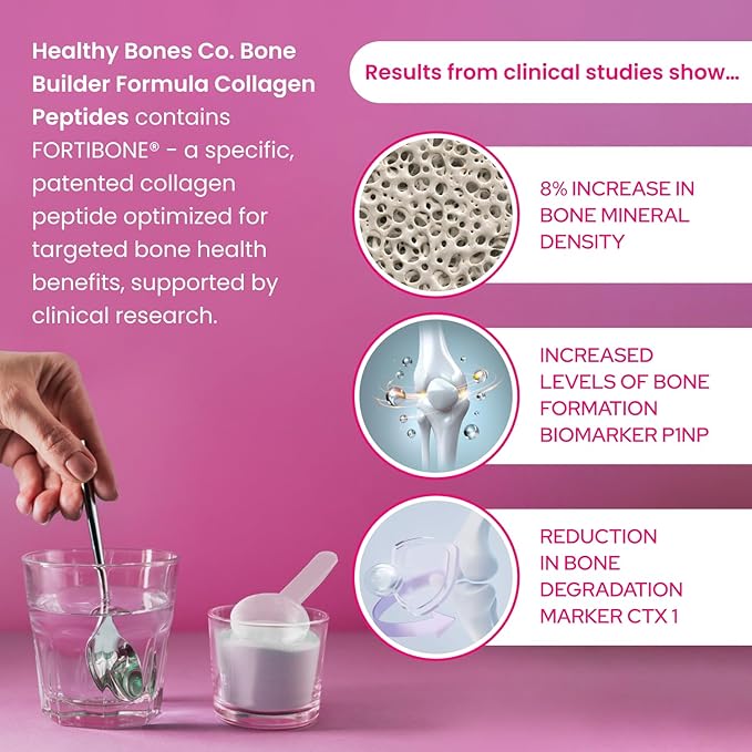 Collagen Peptides Powder, FORTIBONE®, Hydrolyzed, Gluten Free, 30 Servings
