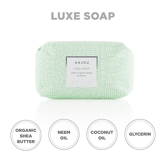 Zents Triple-Milled Luxe Bar Soap (Anjou Fragrance) 5.7 oz