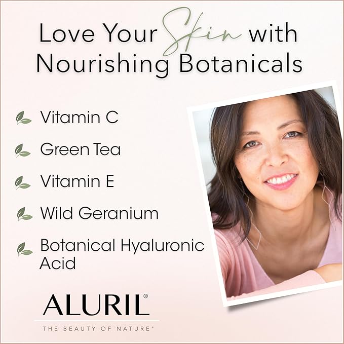 ALURIL Hyaluronic Acid Serum with Vitamin C - Hydrating & Moisturizing Serum to Soothe Plump Face & Tighten Skin, Enhanced with Vitamin E to Diminish Dark Spots, Fine Lines & Signs of Aging, 1 fl oz