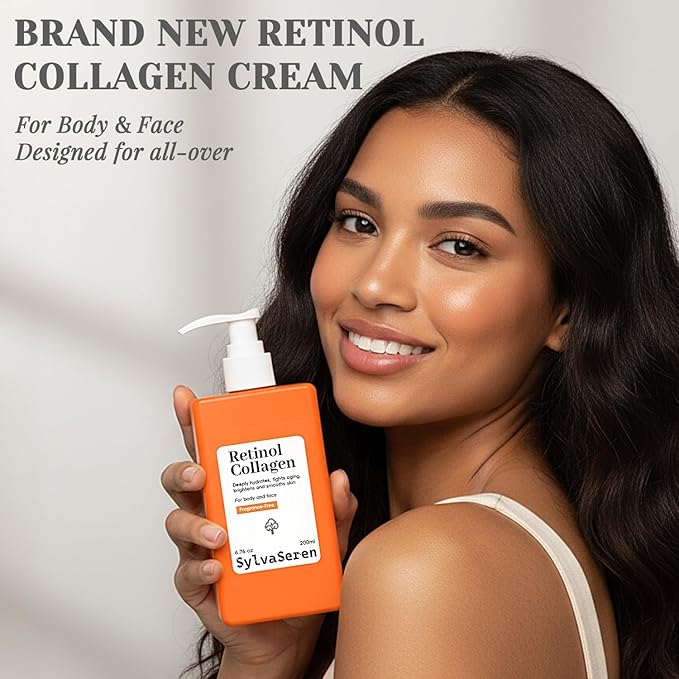 Advanced Retinol Body Lotion Anti-Aging Face Moisturizer Cream with a Smoothing and Refreshing Texture Enriched with Hyaluronic Acid & Niacinamide for Smoother Skin 6.76 oz