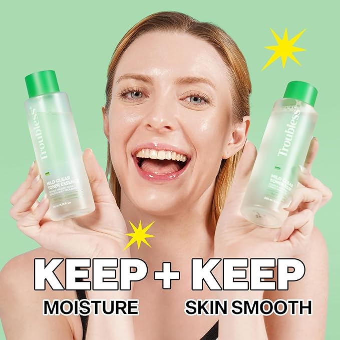 Troubless Clear Toner Face Pad - Gentle Peeling & Soothing 60 Pads