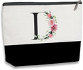 kdxpbpz Initial Makeup Bag, Personalized Gifts for Women, Personalized Makeup Bag, Bridesmaid Gifts, Cosmetic bags for Women (Letter D)