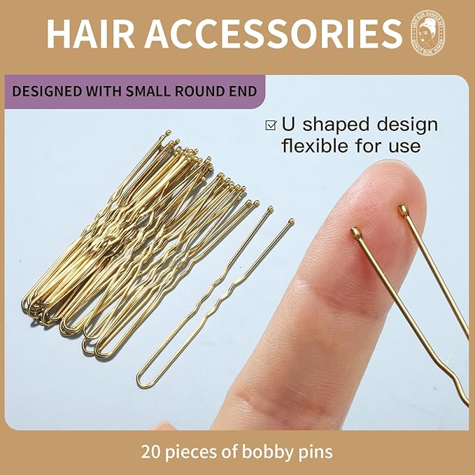 Teenitor 4pcs Hair Bun Shaper Set with Extra-large, Large, Medium, Small Donut Hair Bun Maker, 20pcs Bobby Pins, Cream Color