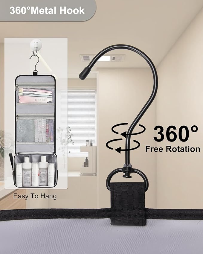 Small Hanging Toiletry Bag for Men and Women, Portable Hanging Organizer