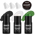 YBUETE Black White Green Face Body Paint Stick Set for Halloween Cosplay