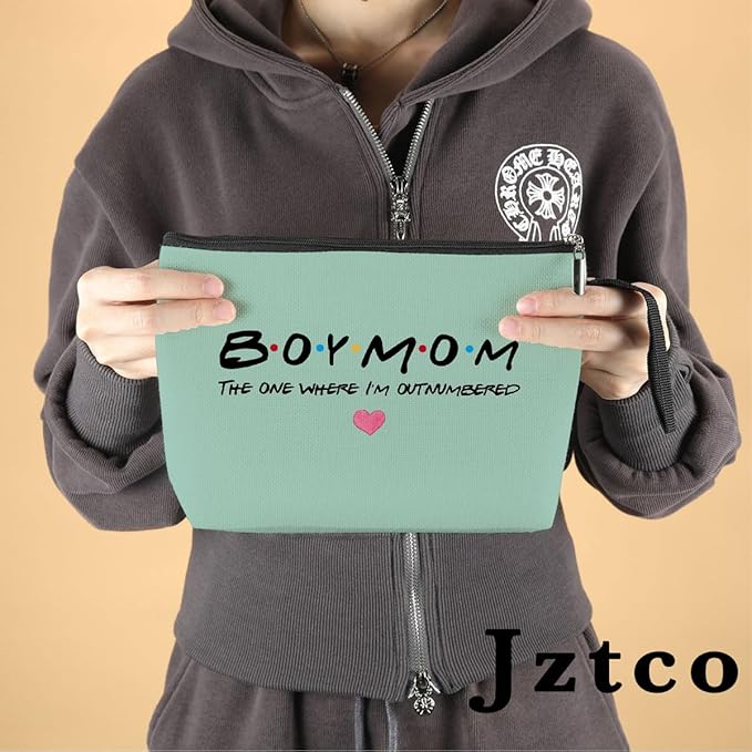 Jztco Boy Mama Makeup Bag, Baby Shower Gifts for Mom First Time, Green