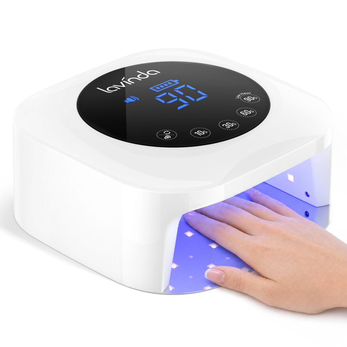 Lavinda UV Nail Lamp for Gel Polish, Professional UV Light Nail Dryer Black