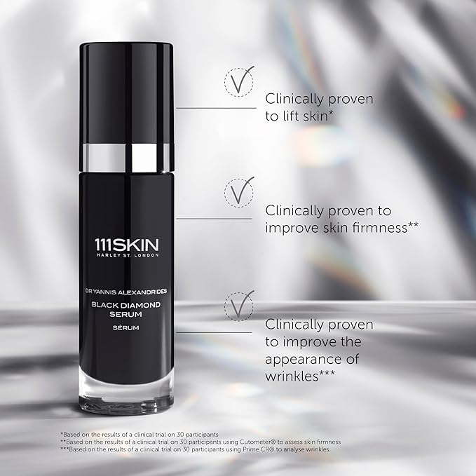111SKIN Women’s Black Diamond Serum, Lightweight Sculpting & Firming Face Serum with NAC Y2, Microalgae Extract & NovoRetin to Improve Texture, Tone & Elasticity, 1 fl oz