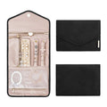 BAGSMART Travel Jewelry Organizer Roll Foldable Jewelry Case,Black