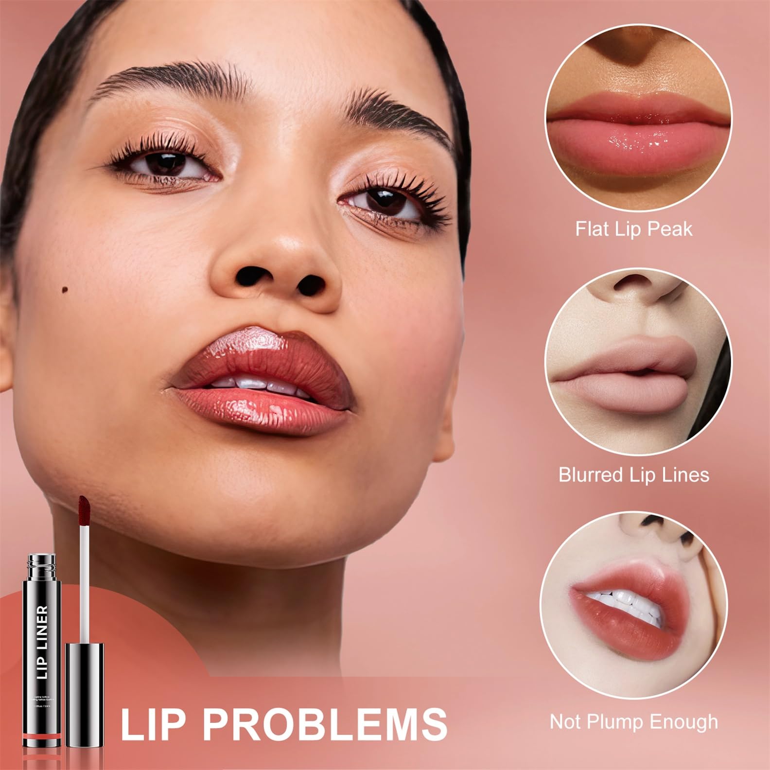 3PCS Lip Stain Peel Off Lip Liner Moisturizing LongLasting & Waterproof NRM