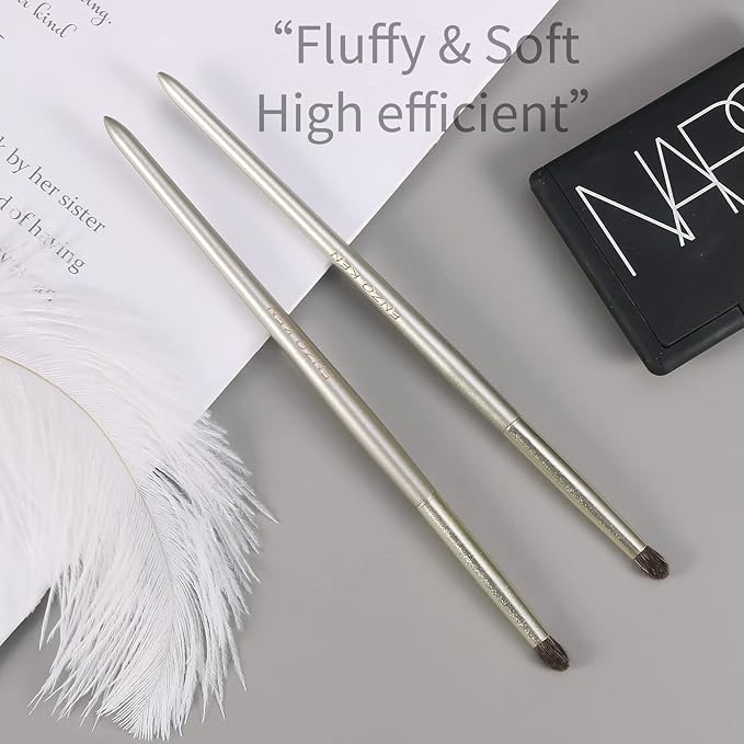 ENZO KEN Natural Pony Hair Eye Shadow Brush, Small Detail Eyeshadow Brush, Detailing Eye Shadow Brushes, Mini Smudge Brushes, Corner Eyeshadow Brush, Eyeshadow Blending Brush, Single Makeup Brushes.